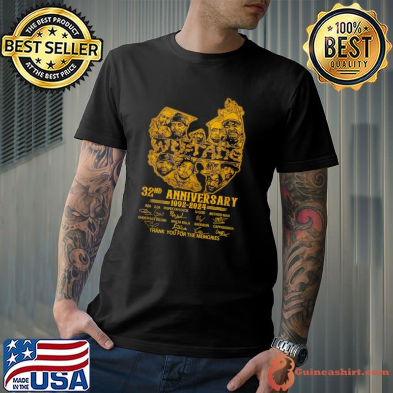 Wu Tang Clan 32nd Anniversary 1992 – 2024 Thank You For The Memories Signatures Shirt