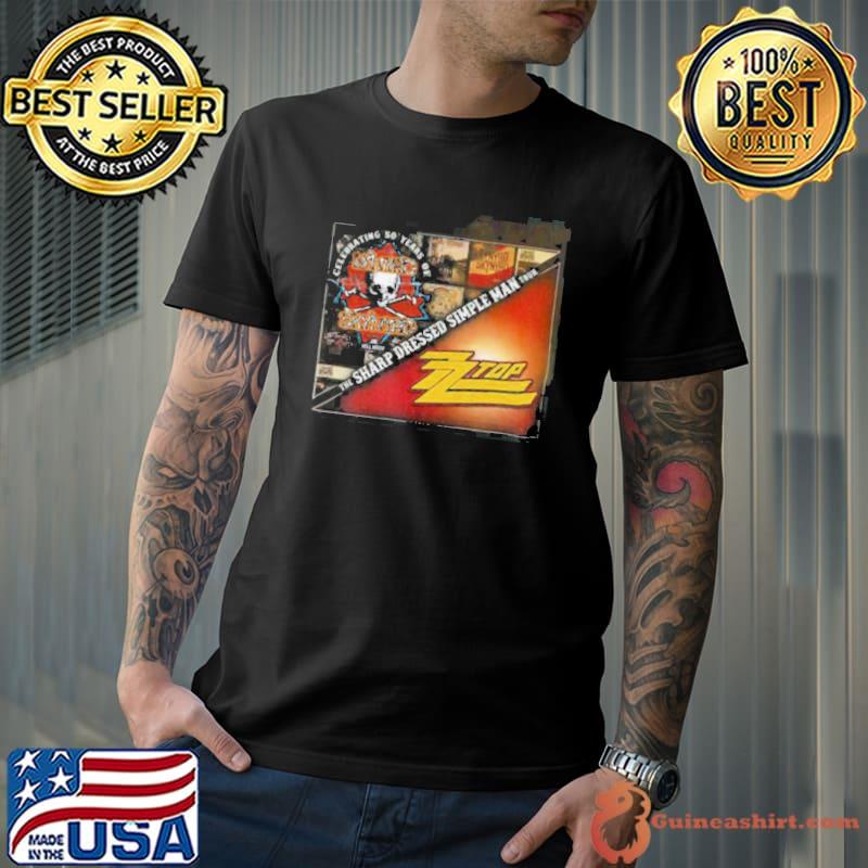 ZZ Top and Lynyrd Skynyrd Announce 2024 The Sharp Dressed Simple Man Tour Shirt