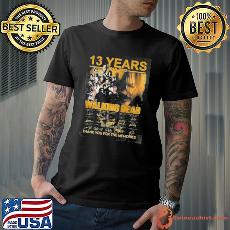 13 Years 2010 – 2023 The Walking Dead Signature Thank You For The Memories Shirt