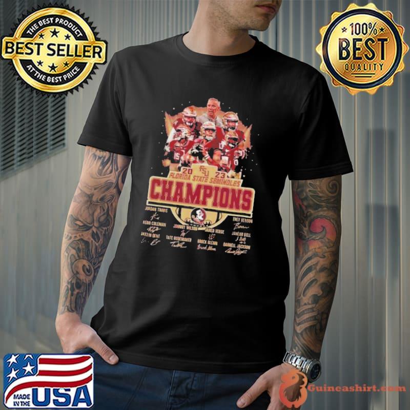 2023 Florida State Seminoles Football Team Players Champions Signatures Shirt Unisex