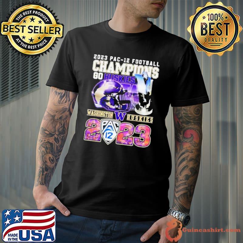 2023 PAC-12 Football Champions Go Huskies Washington Huskies Shirt Unisex