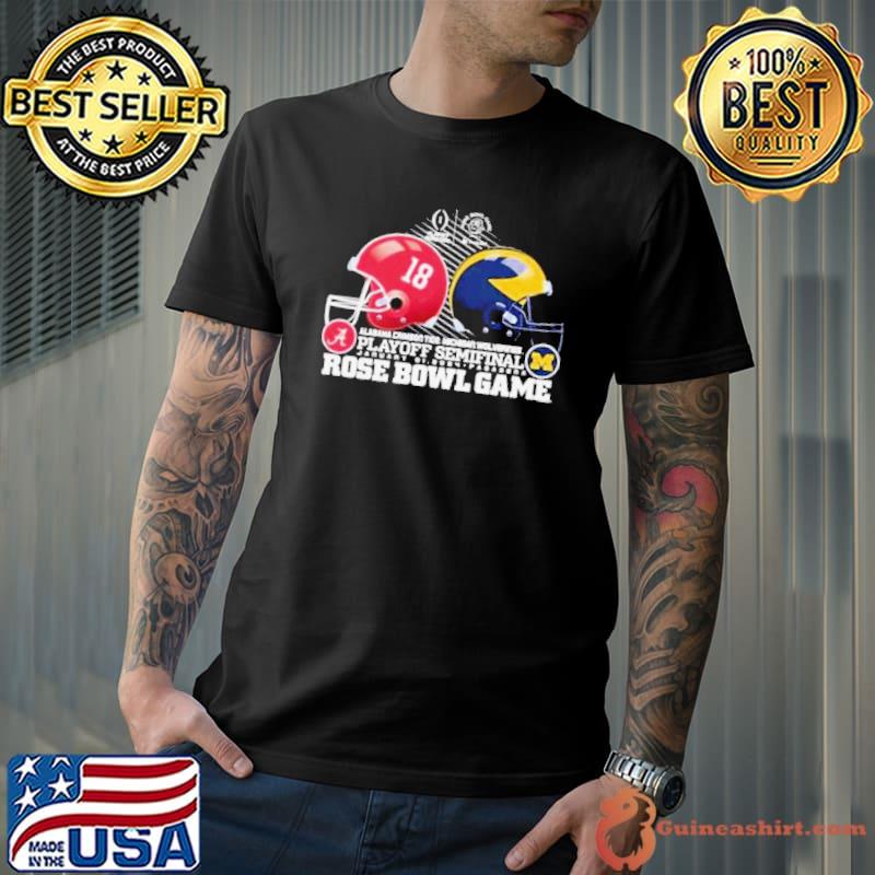 2024 CFP Rose Bowl Game Michigan Wolverines Vs Alabama Crimson Tide Shirt