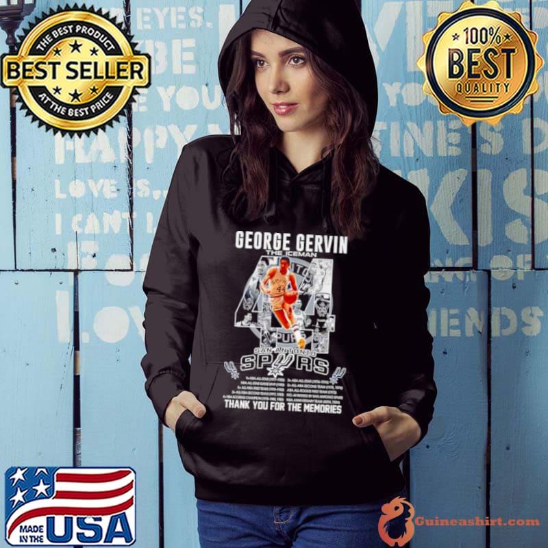 44 George Gervin The Iceman San Antonio Spurs Thank You For The Memories Shirt Hoodie