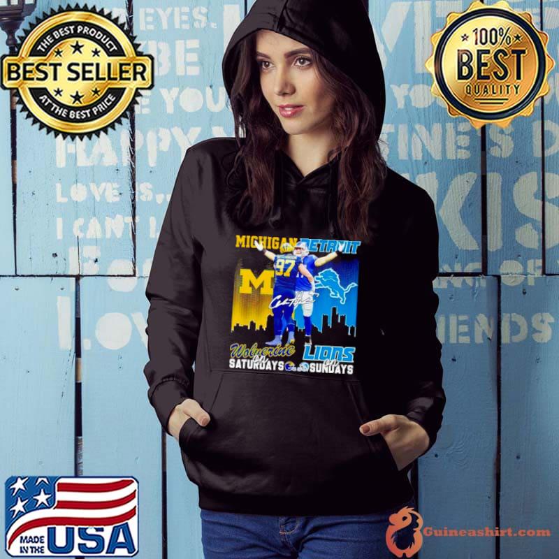 Aidan Hutchinson Michigan Wolverines On Saturdays Detroit Lions On Sundays Shirt
