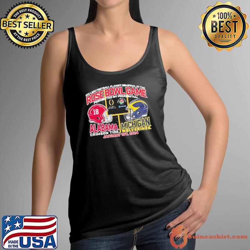 Alabama Vs Michigan 2024 Rose Bowl Game Head To Head Shirt Tank Top