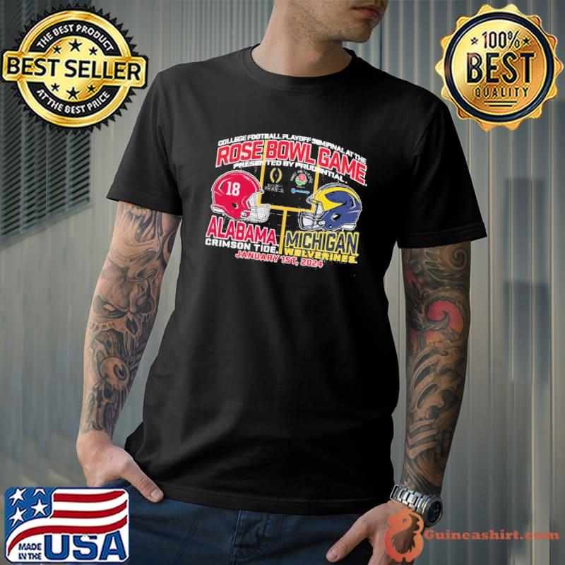 Alabama Vs Michigan 2024 Rose Bowl Game Head To Head Shirt