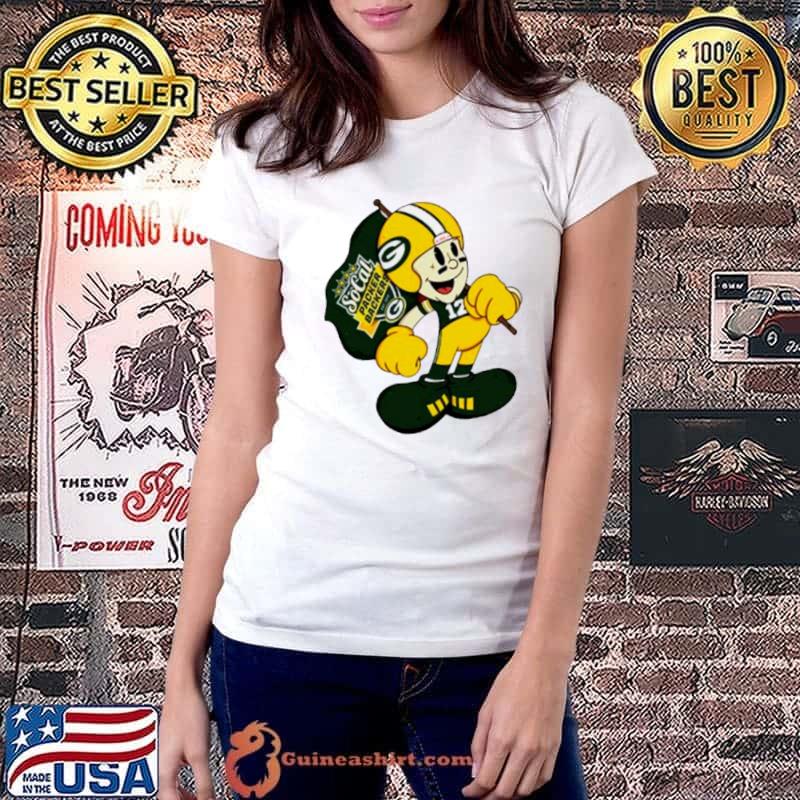 Andrea Kuoni wearing Socal Green Packer Backers s Ladiestee
