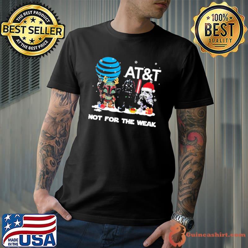 At&t star wars not for the weak santa hat merry christmas shirt