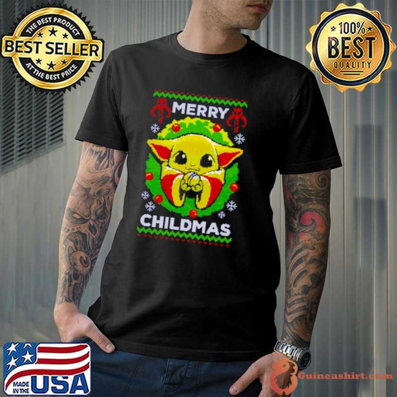 Baby Yoda merry childmas Ugly Christmas shirt