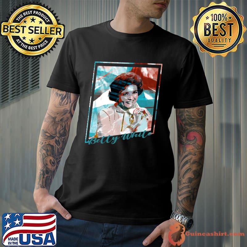 Betty White Abstract an American actress comedian and producer T-Shirt