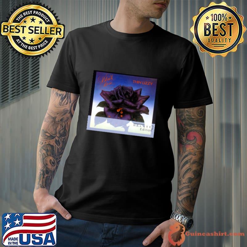 Black rose Thin Lizzy Music Band Guitar album show Irish rock band formed hip hop T-Shirt