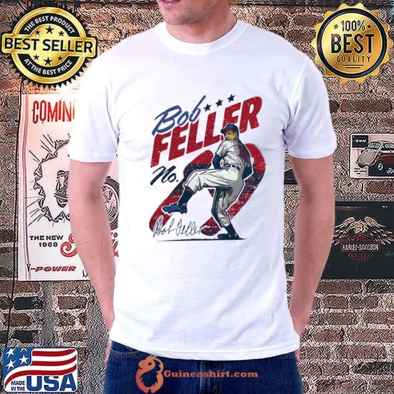 Bob Feller Cleveland Signature Hall of Fame pitcher T-Shirt
