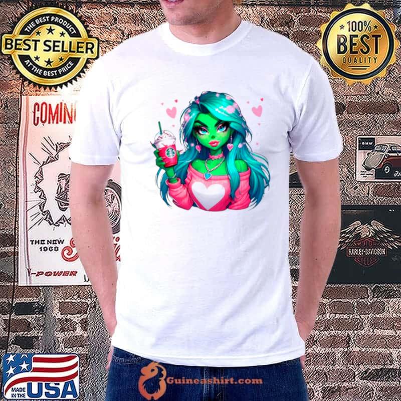 Boojee Grinch Girl Valentines Coffee s Unisex
