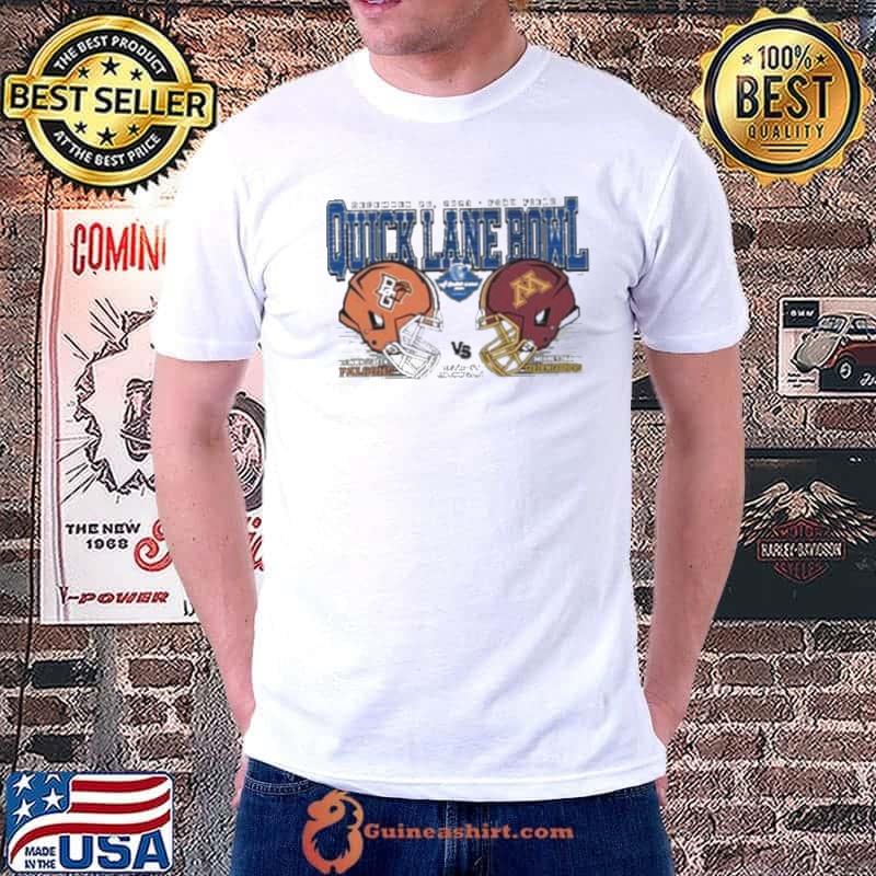 Bowling Green Falcons vs Minnesota Golden Gophers 2023 Quick Lane Bowl Dueling Helmets Shirt Unisex