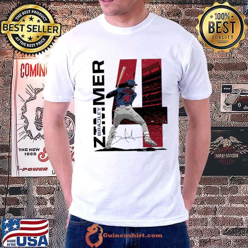 Bradley Zimmer Cleveland Signature American professional baseball center fielder T-Shirt