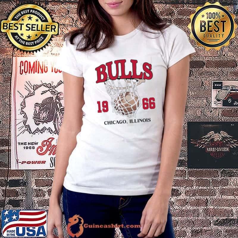 Chicago Bulls basketball NBA est 1966 Illinois logo shirt