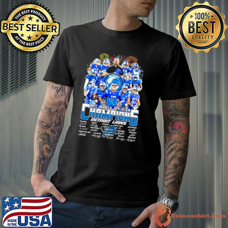 Congrats Lions Teams NFC North Division Champions 2023 Signatures shirt