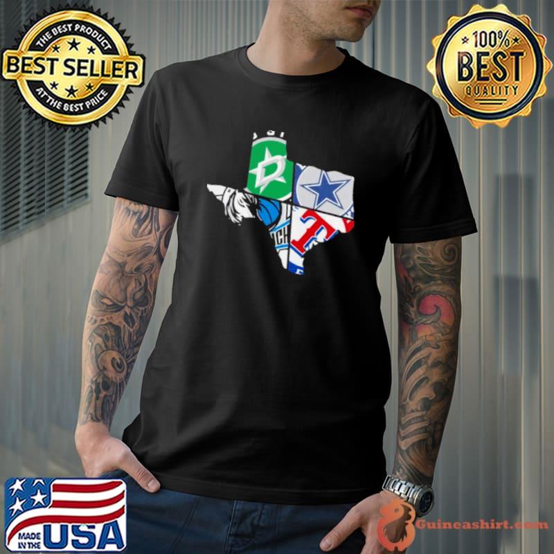 Cowboys Rangers Mavericks Star Spit Texas 2024 shirt