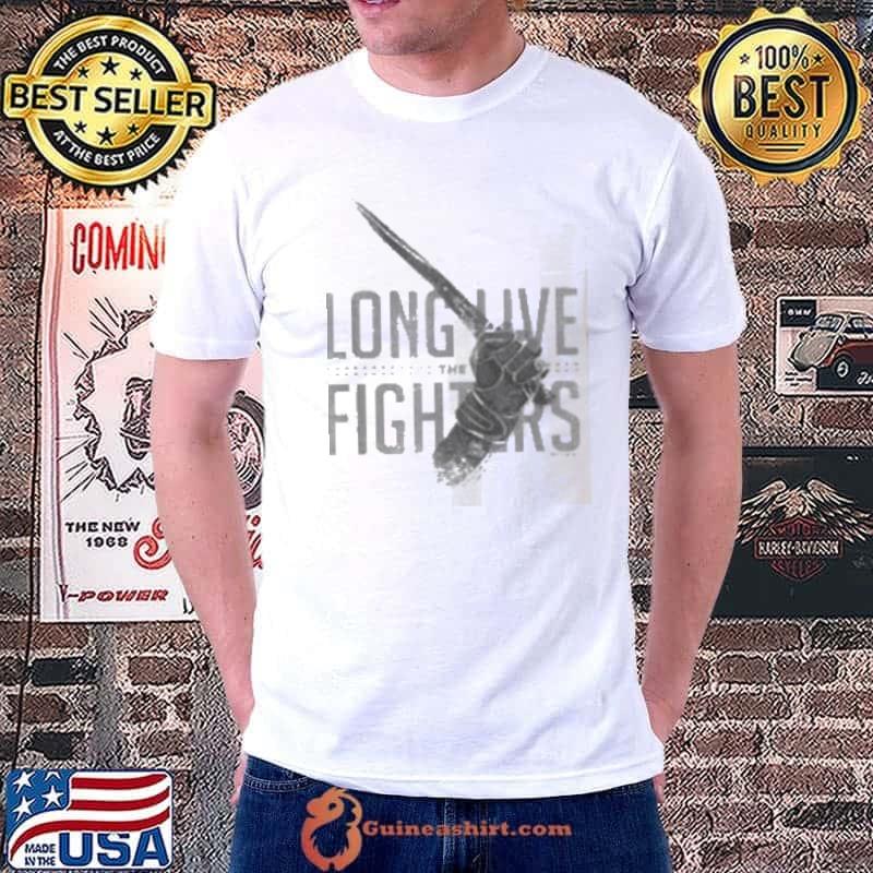Damen Part Two Long Live The Fighters Distressed Chest Poster Shirt