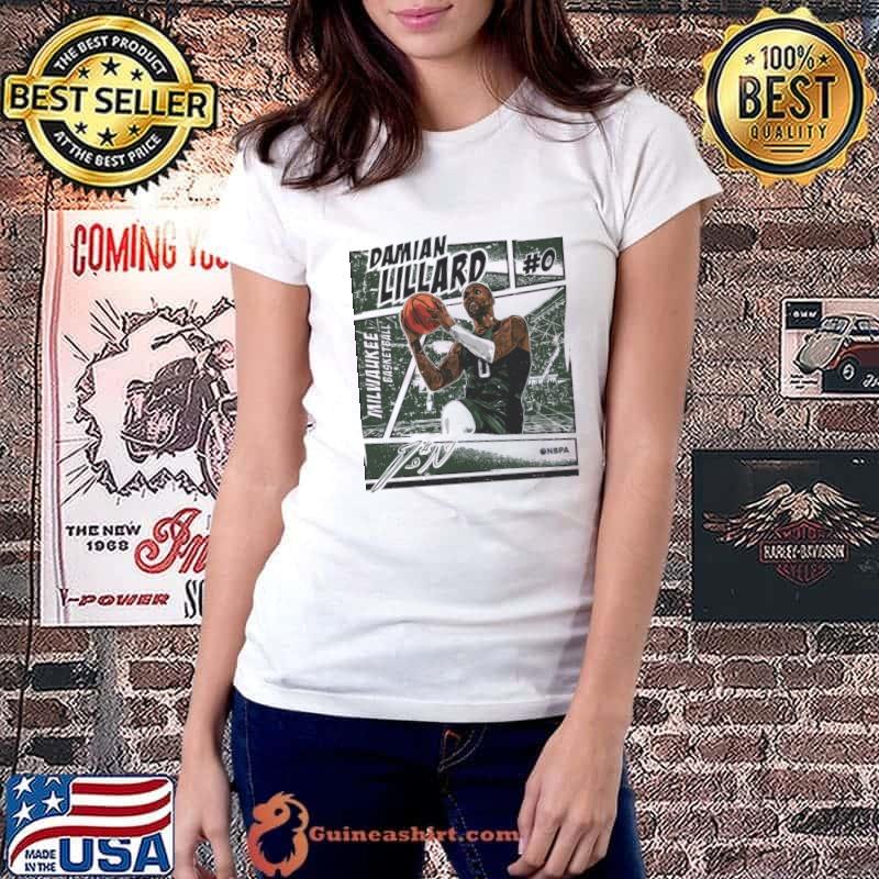 Damian Lillard Signature American professional basketball Milwaukee Comic T-Shirt