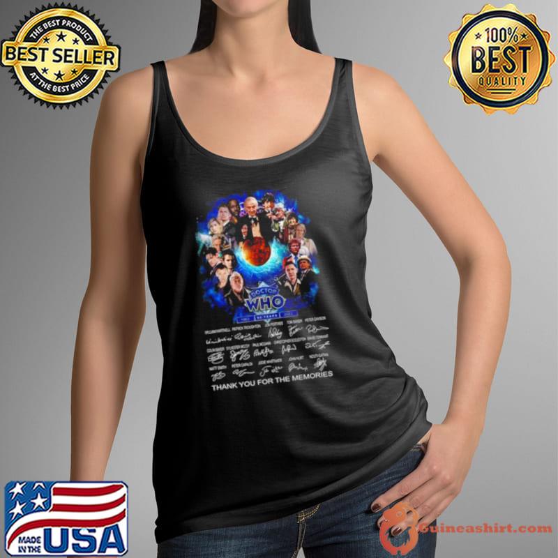 Doctor Who 60 Years 1963 2023 Thank You For The Memories Signatures Shirt Tank Top