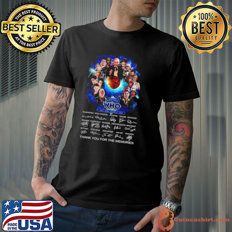 Doctor Who 60 Years 1963 2023 Thank You For The Memories Signatures Shirt Unisex
