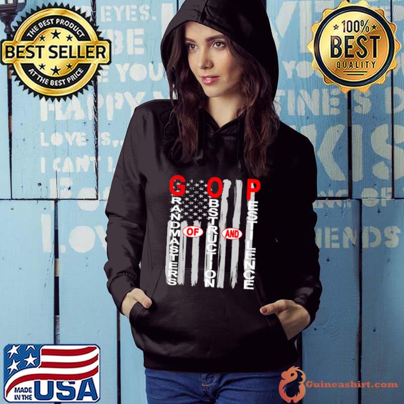GOP Grandmasters of Obstruction and Pestilence American Flag T-Shirt