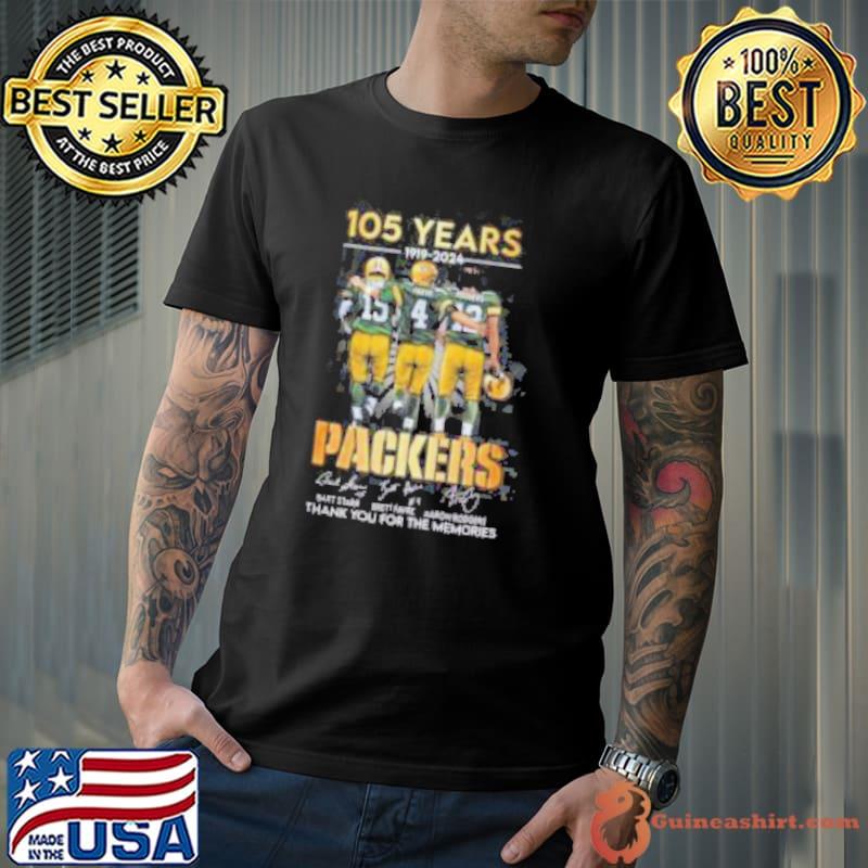 Green Bay Packers 105 Years Thanks You For The Memories 2024 Shirt Unisex