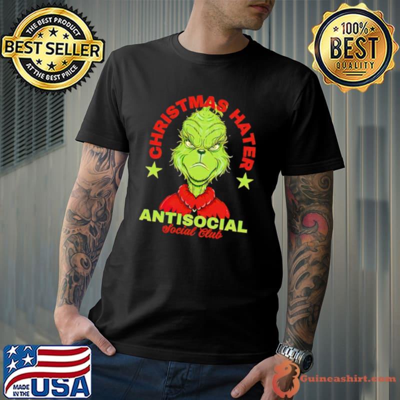 Grinch Christmas hater antisocial social club shirt
