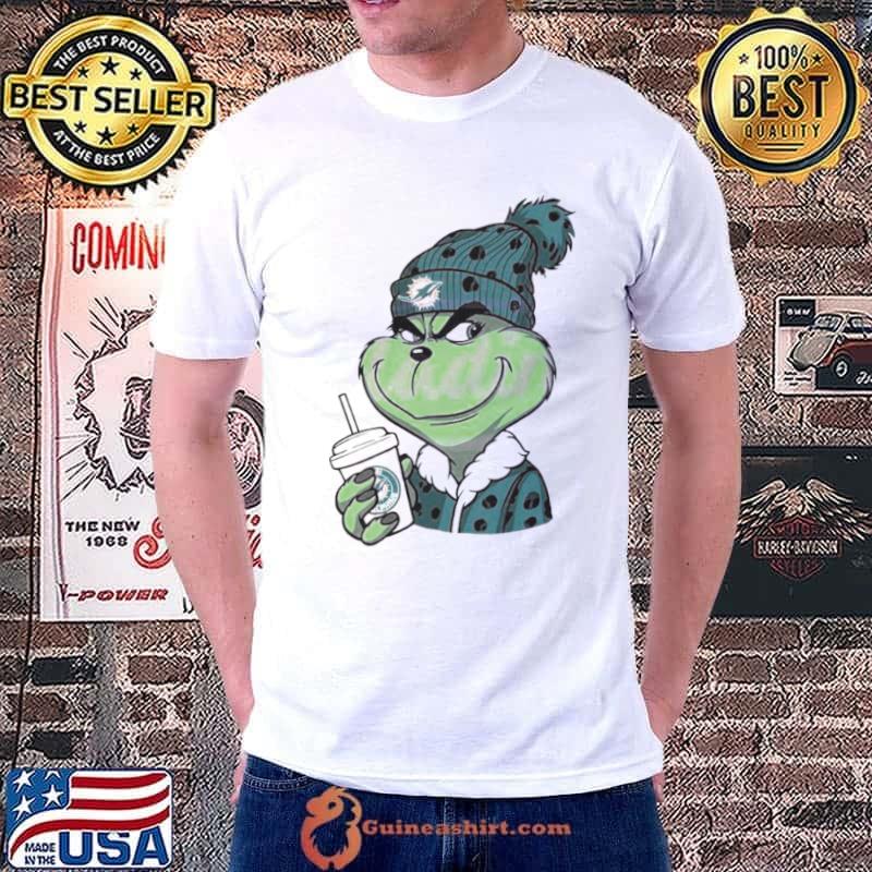Grinch Drink Coffee Leopard Miami Dolphins Logo s Unisex