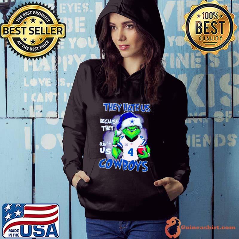 Grinch Santa they hate us because they ain’t us Cowboys football shirt