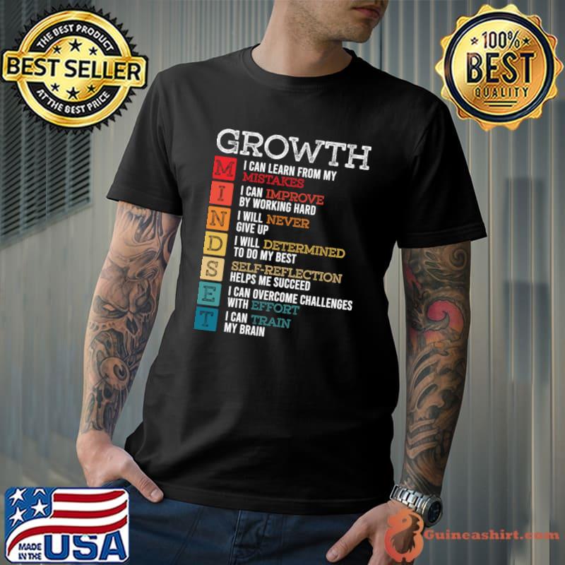 Growth Mindset Definition Can Learn From My Mistake Can Improve Motivational Quote T-Shirt