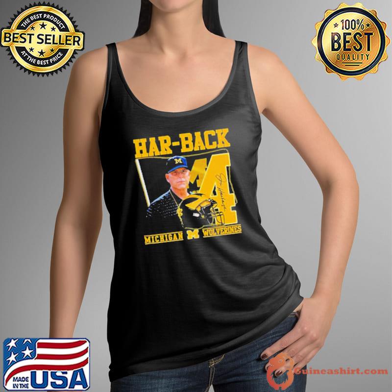Har-Back 4 Jim Harbaugh Michigan Wolverines Signature s Tank Top