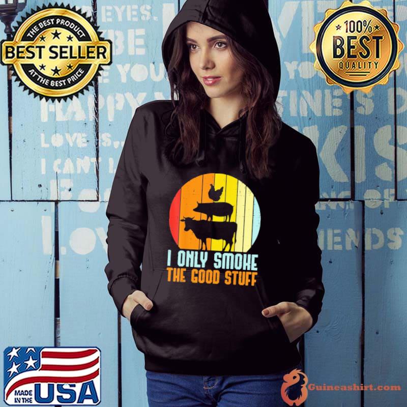 I Only Grill Good Stuff Bbq Meat Barbecue Grilling Vintage Sunset Shirt Hoodie