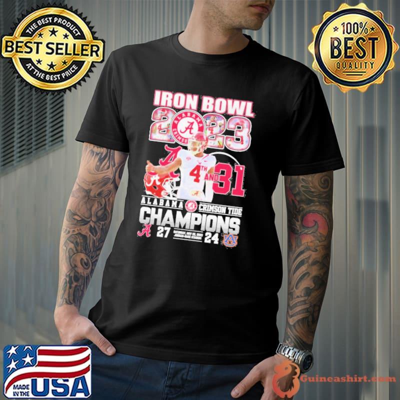 Iron Bowl 2023 And 31 Alabama Crimson Tide Champions Player Shirt Unisex