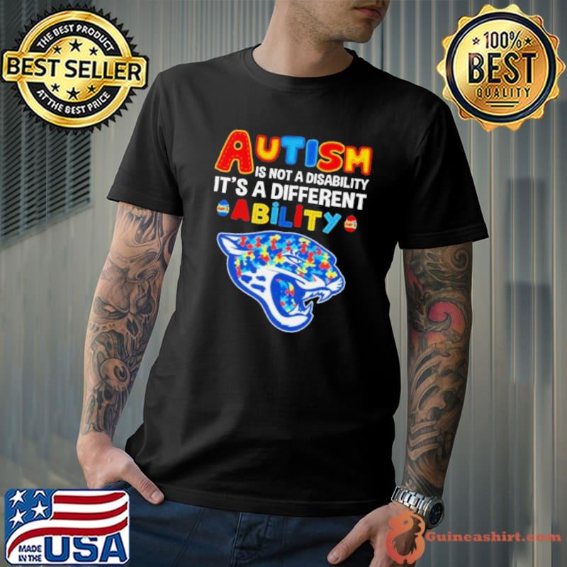 Jacksonville Jaguars Autism Is Not A Disability It’s A Different Ability Shirt Unisex