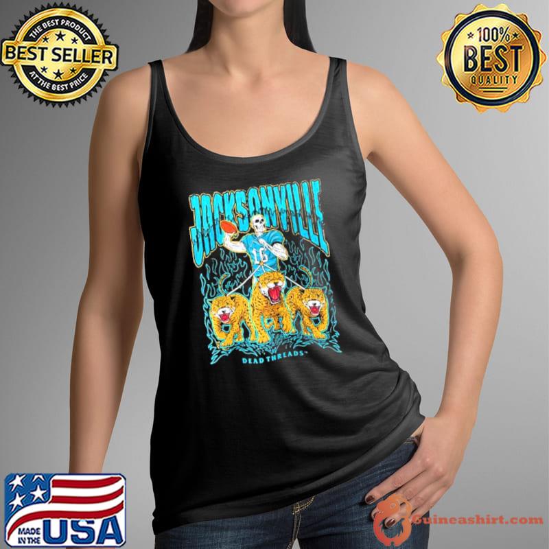Jacksonville Jaguars Football Skeleton Dead Threads Shirt Tank Top