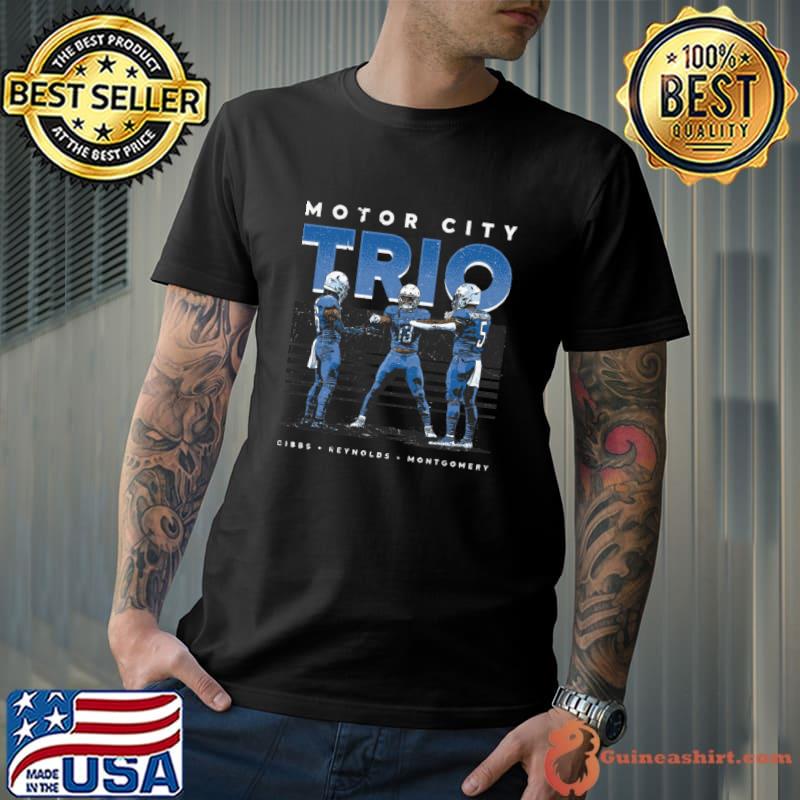 Jahmyr Gibbs Craig Reynolds & David Montgomery Detroit Trio T-Shirt