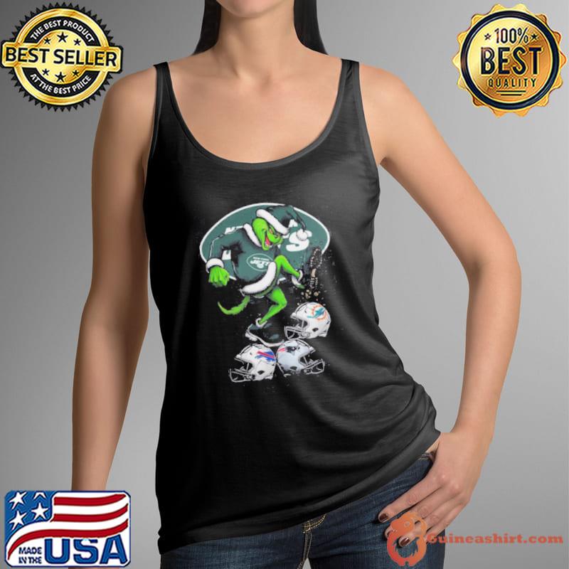 Jets Shop The Grinch New York Jets Stomp On NFL Teams Christmas Shirt Tank Top