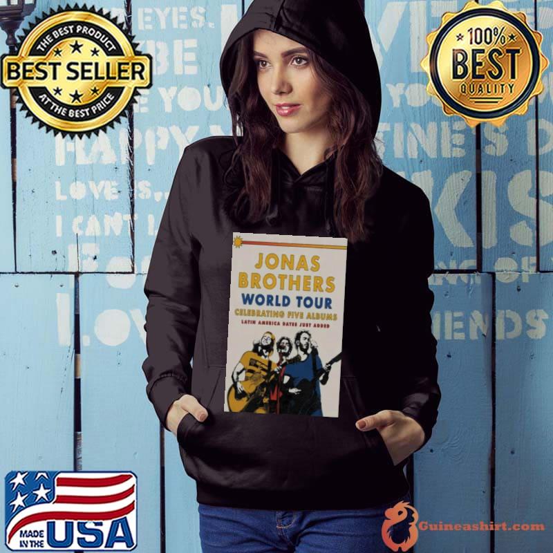 Jonas Brothers World Tour 2024 Celebrating Five Albums Latin America Poste Shirt