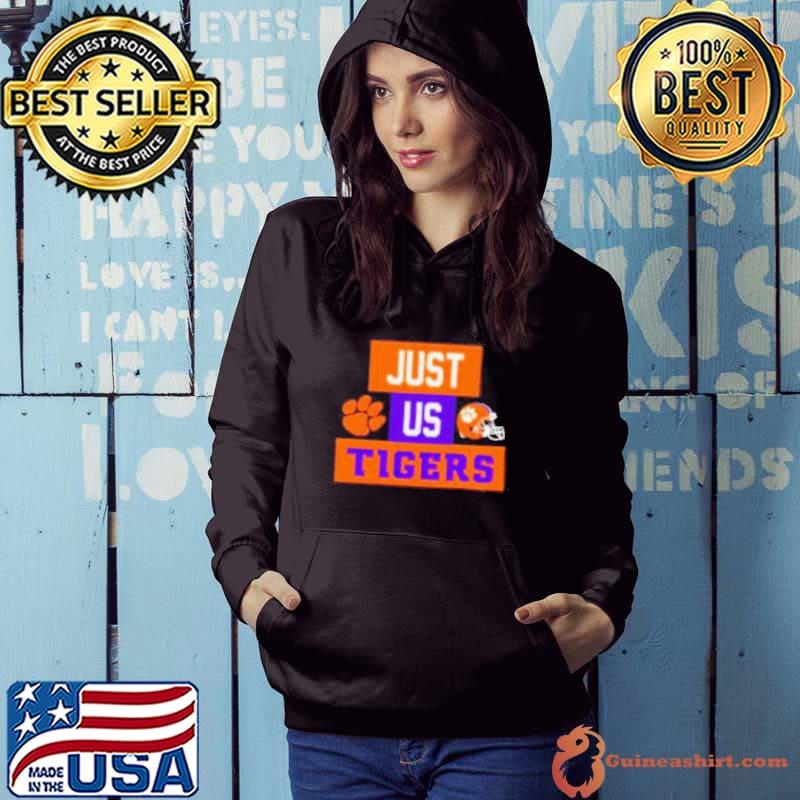 Just us Clemson Tigers helmet logo shirt