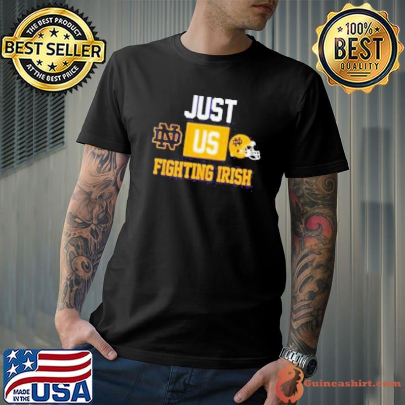 Just us Notre Dame Fighting Irish helmet logo s Unisex