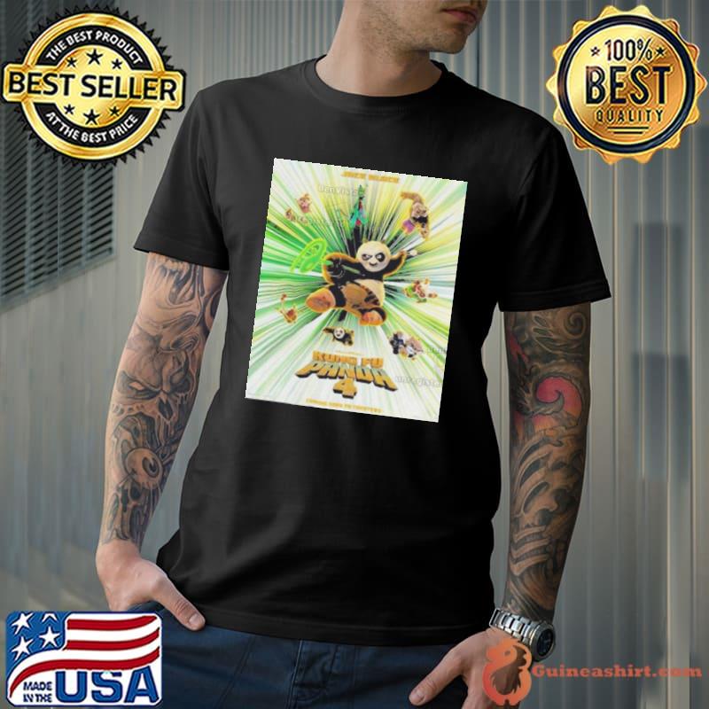 Kung Fu Panda 4 Characters Textless Poster Logo Two Sides Shirt