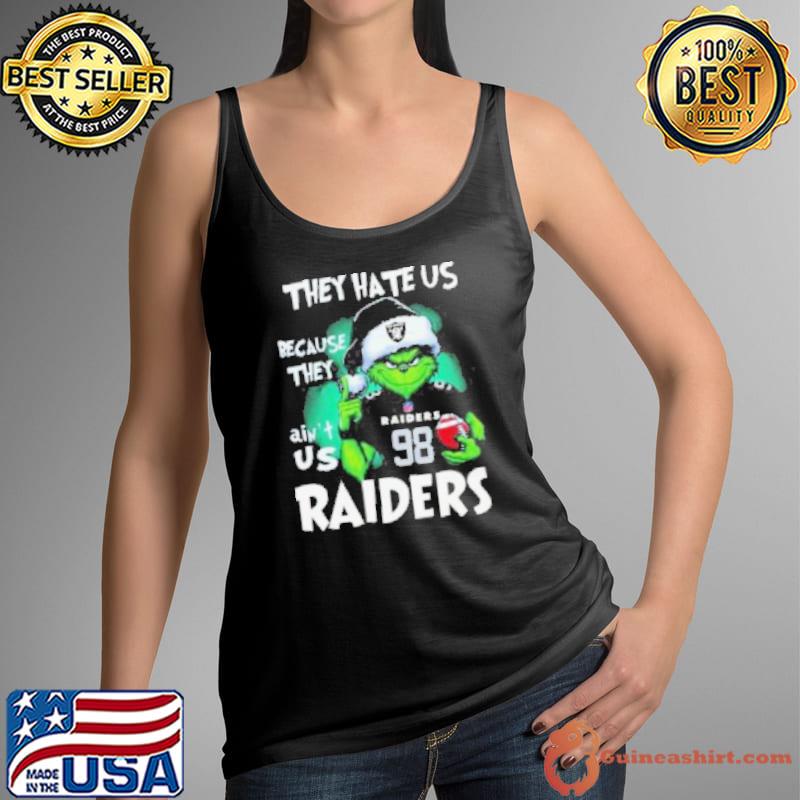 Maxx Crosby Grinch They Hate Us Because They Ain’t Us Las Vegas Raiders Christmas shirt