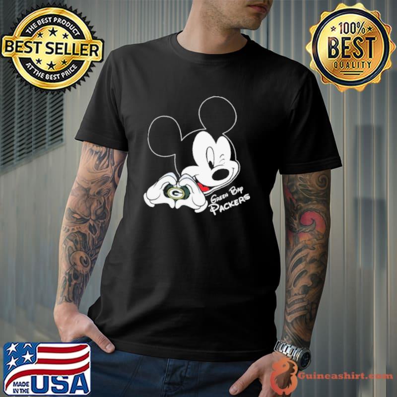 Mickey Mouse Love Green Bay Packers Shirt