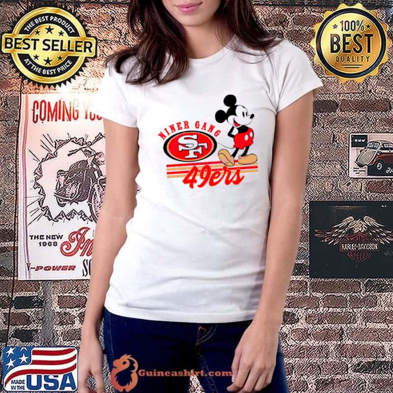 Mickey mouse San Francisco 49ers niner gang shirt