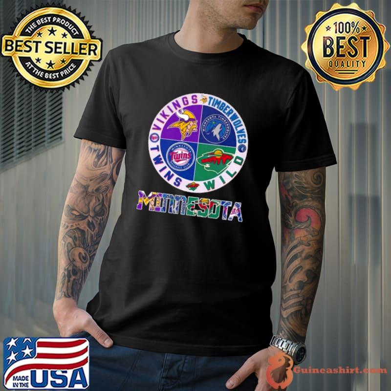 Minnesota Vikings Minnesota Timberwolves Minnesota Wild Minnesota Twins Minnesota Sports City Shirt