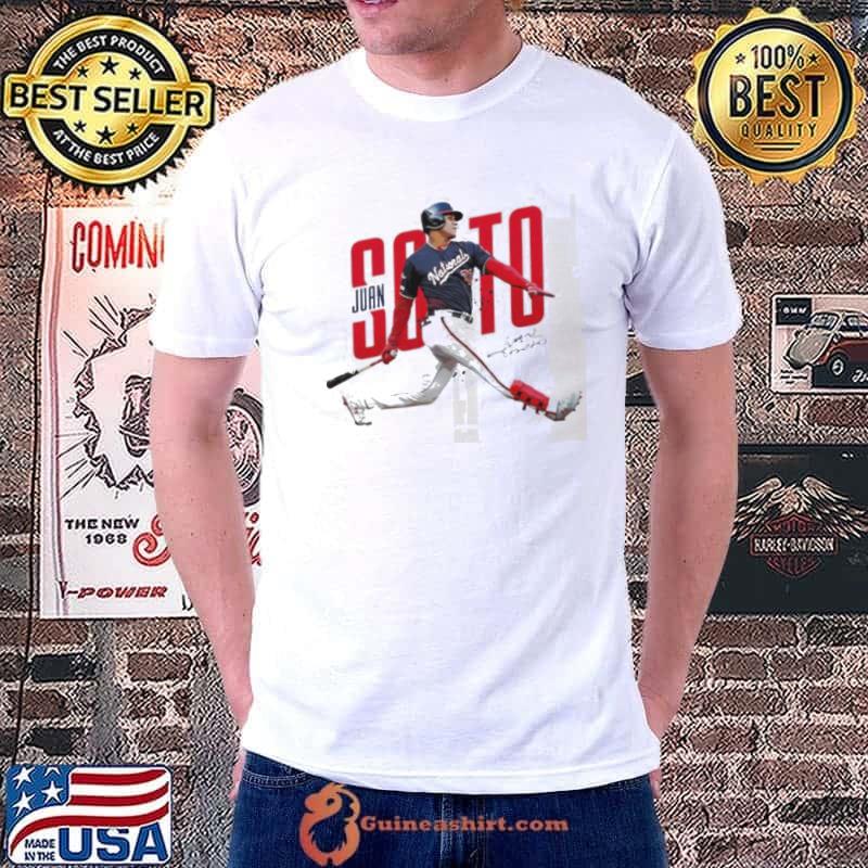MLB Juan Soto number 22 New York Yankees baseball player action pose signature shirt
