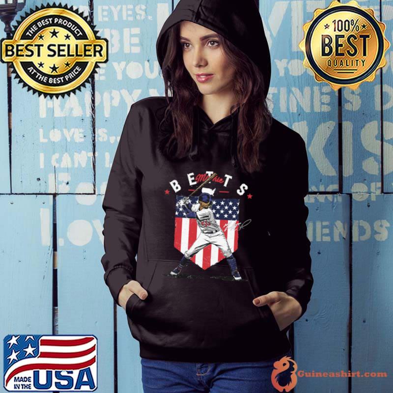 Mookie Betts Los Angeles D Country Flag Signature American professional baseball outfielder and second baseman T-Shirt