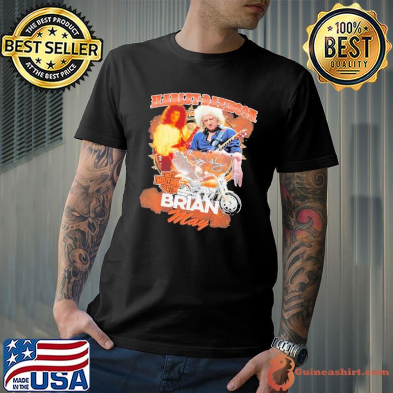 Motor Harley Davidson Clothes Brian May Signature Shirt